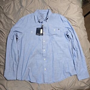 Chaps Coastal Wash Chambray Button-Down Shirt Men’s XL Light Blue NWT